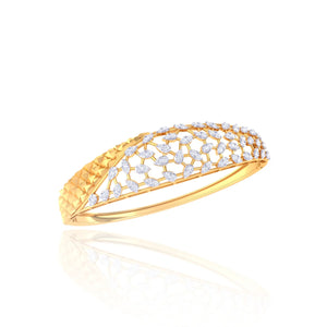 Rose Gold Diamond Mesh Bangle for Women