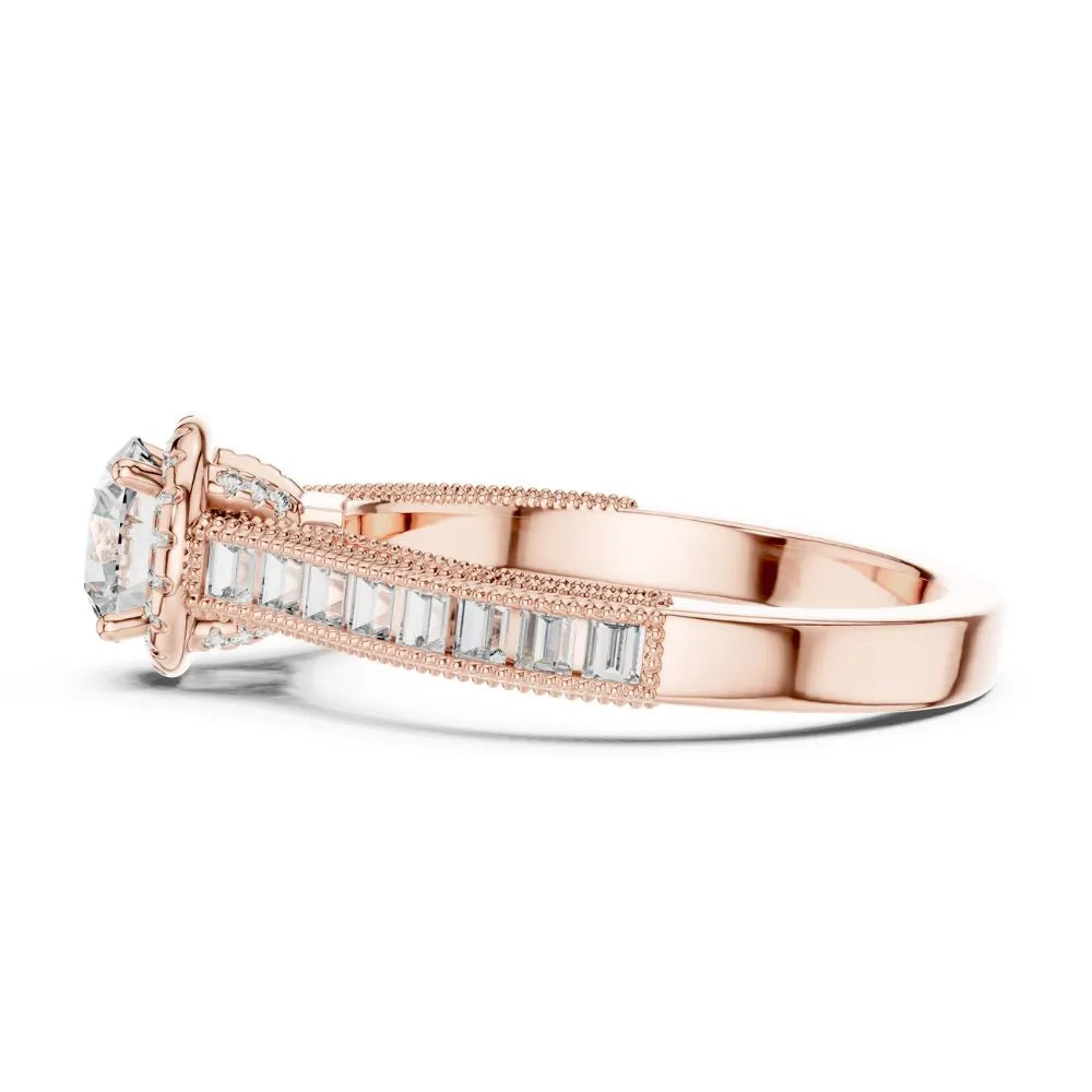 Orynio ORYNIO Radiant Whisper Accent Sterling Silver Engagement Ring 92.5 silver jewellery