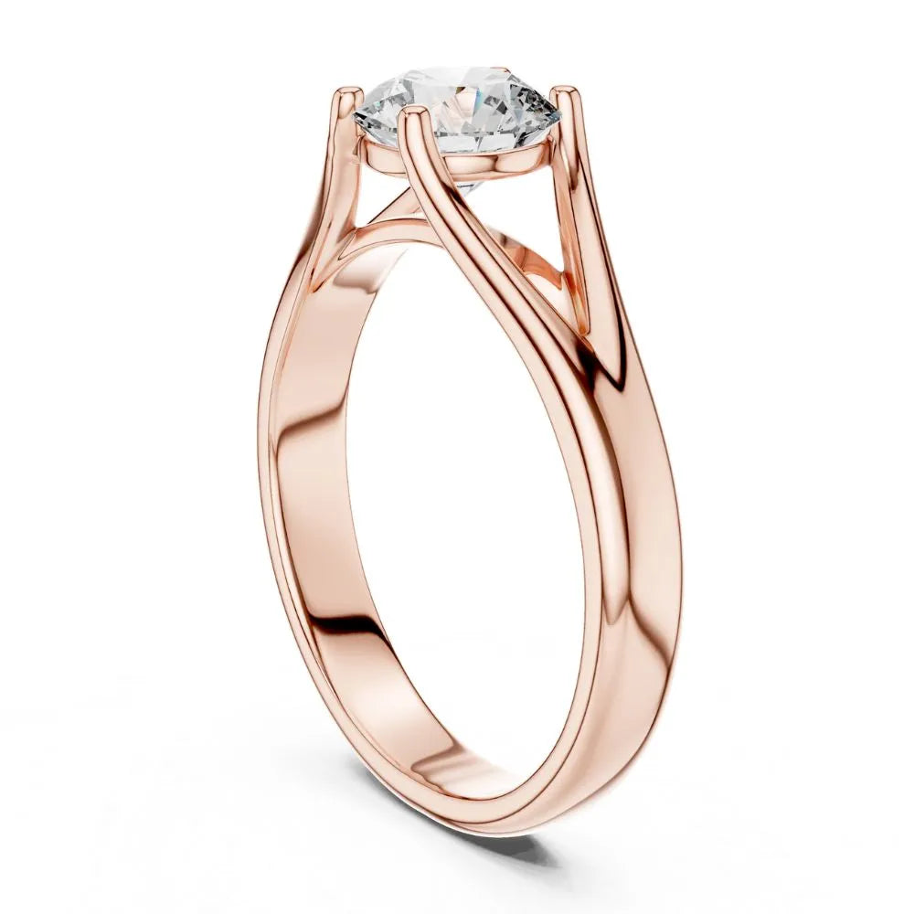 Modern Triangle Solitaire Ring in 925 Sterling Silver | ORYNIO