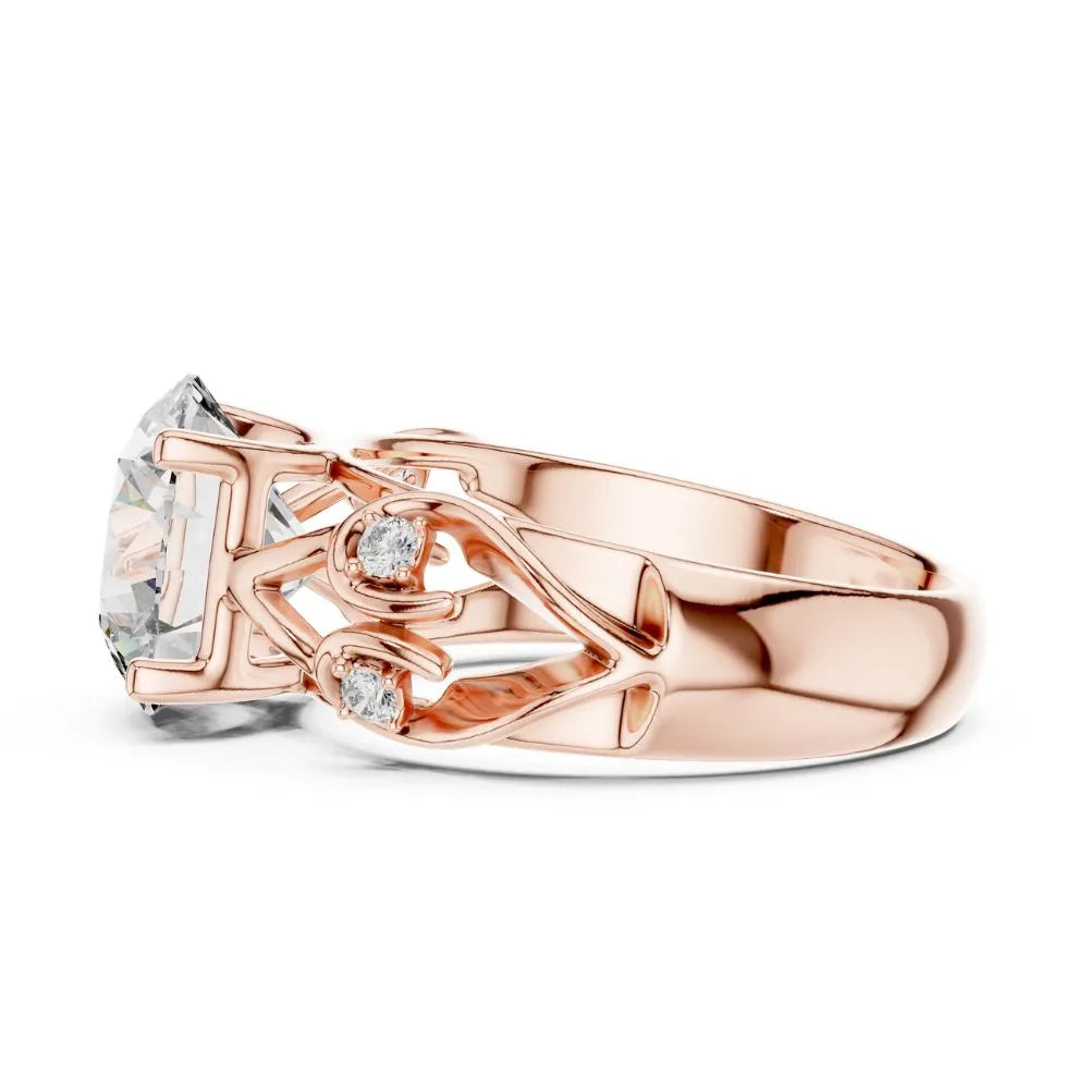 Orynio ORYNIO Blossom Vine Solitaire Engagement Ring in 925 Sterling Silver 92.5 silver jewellery