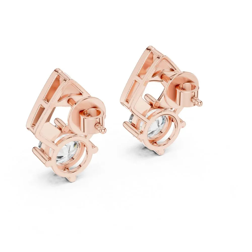 ORYNIO Élan Pear-Cut Solitaire Drop Stud Earrings