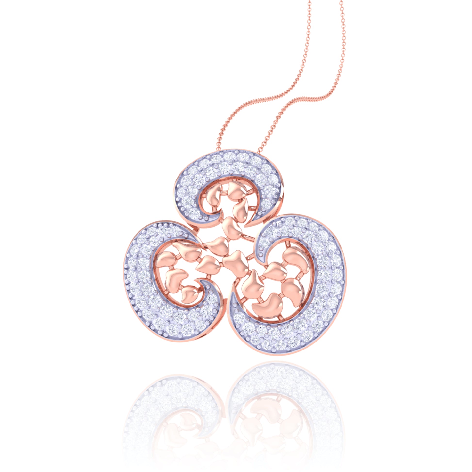 925 Silver Unique Solitaire Pendant & Chain for Women