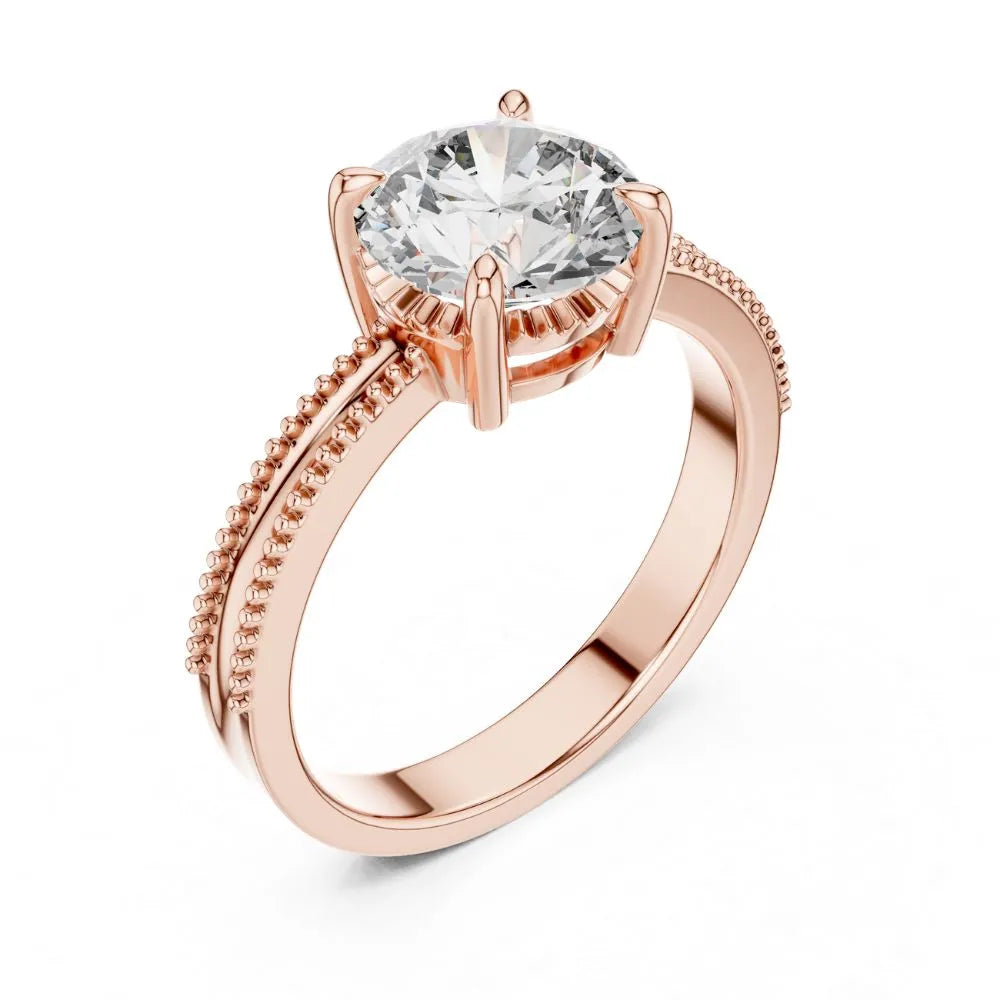 Orynio ORYNIO Luméra Beaded Solitaire Ring in 925 Sterling Silver 92.5 silver jewellery