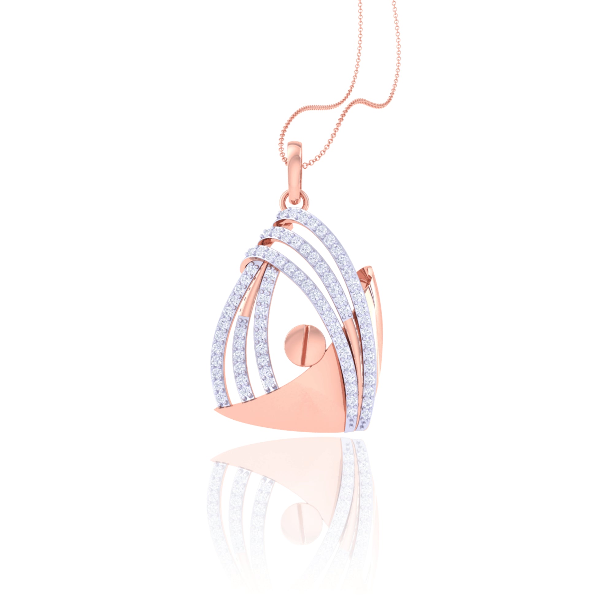 925 Silver Simple Design Pendant & Chain for Women