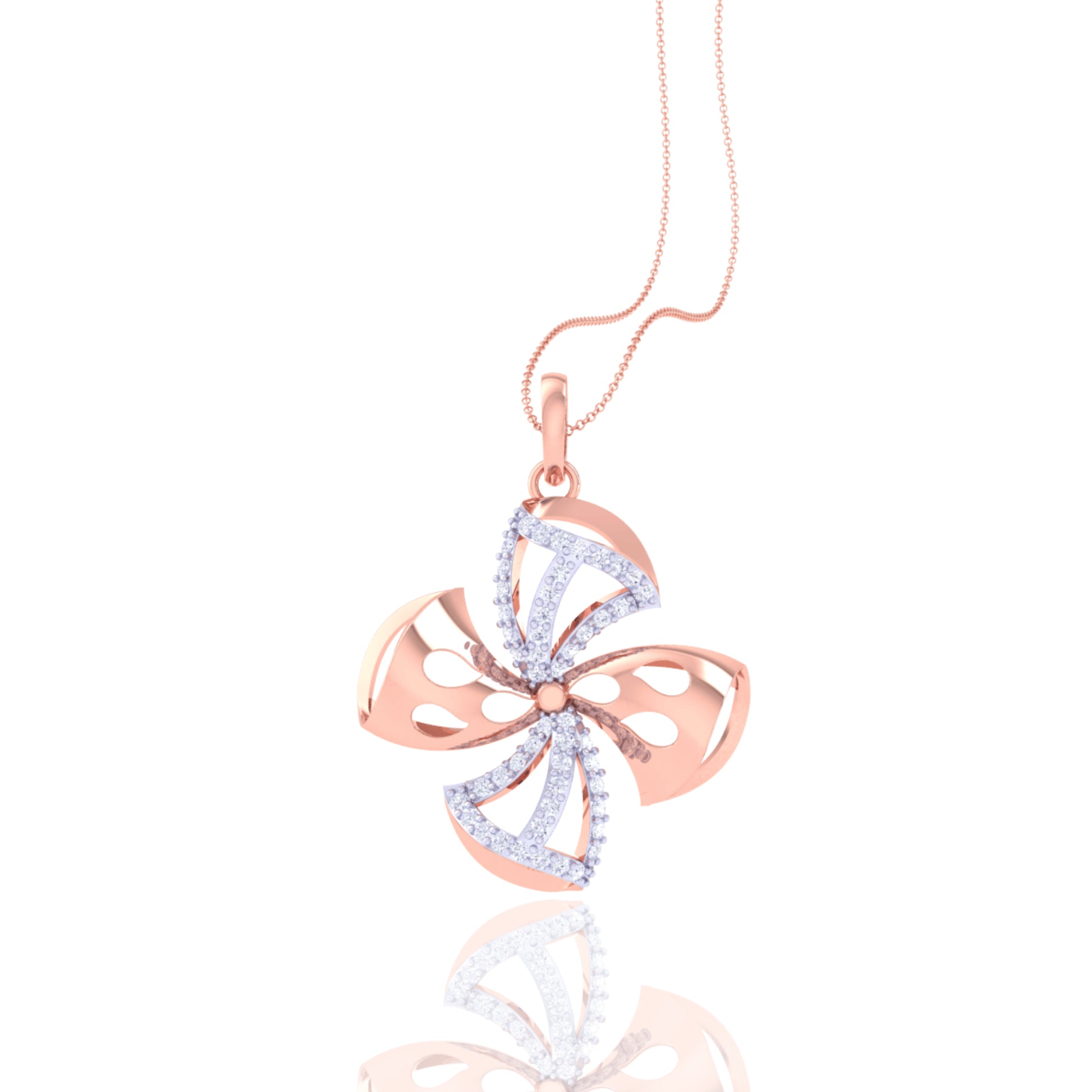 925 Silver Flower Design Women's Chain & Pendant – Elegant & Stylish