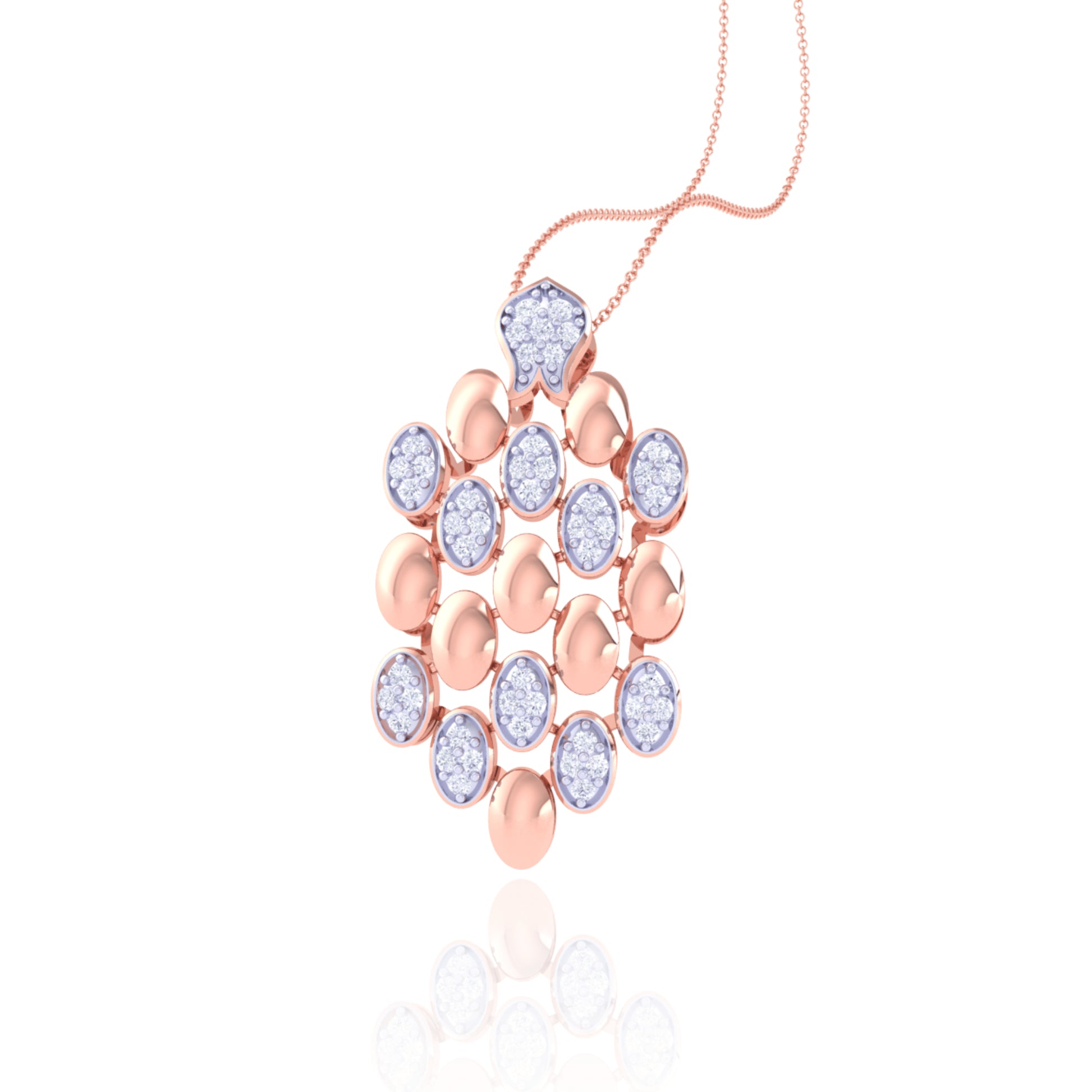 925 Silver Solitaire Pendant with Chain for Women
