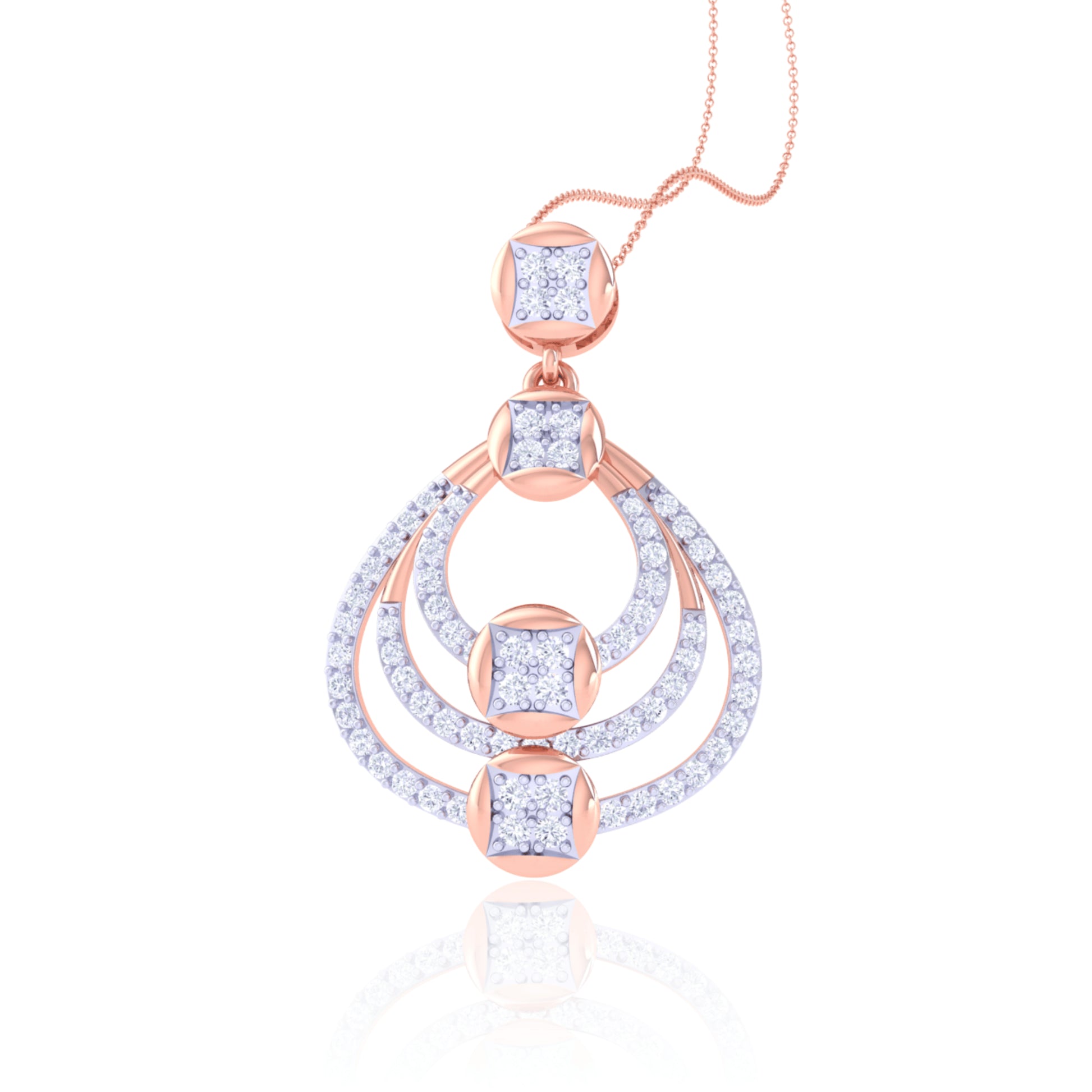 925 Silver Drop Design Pendant with Chain for Women | Elegant & Stylish