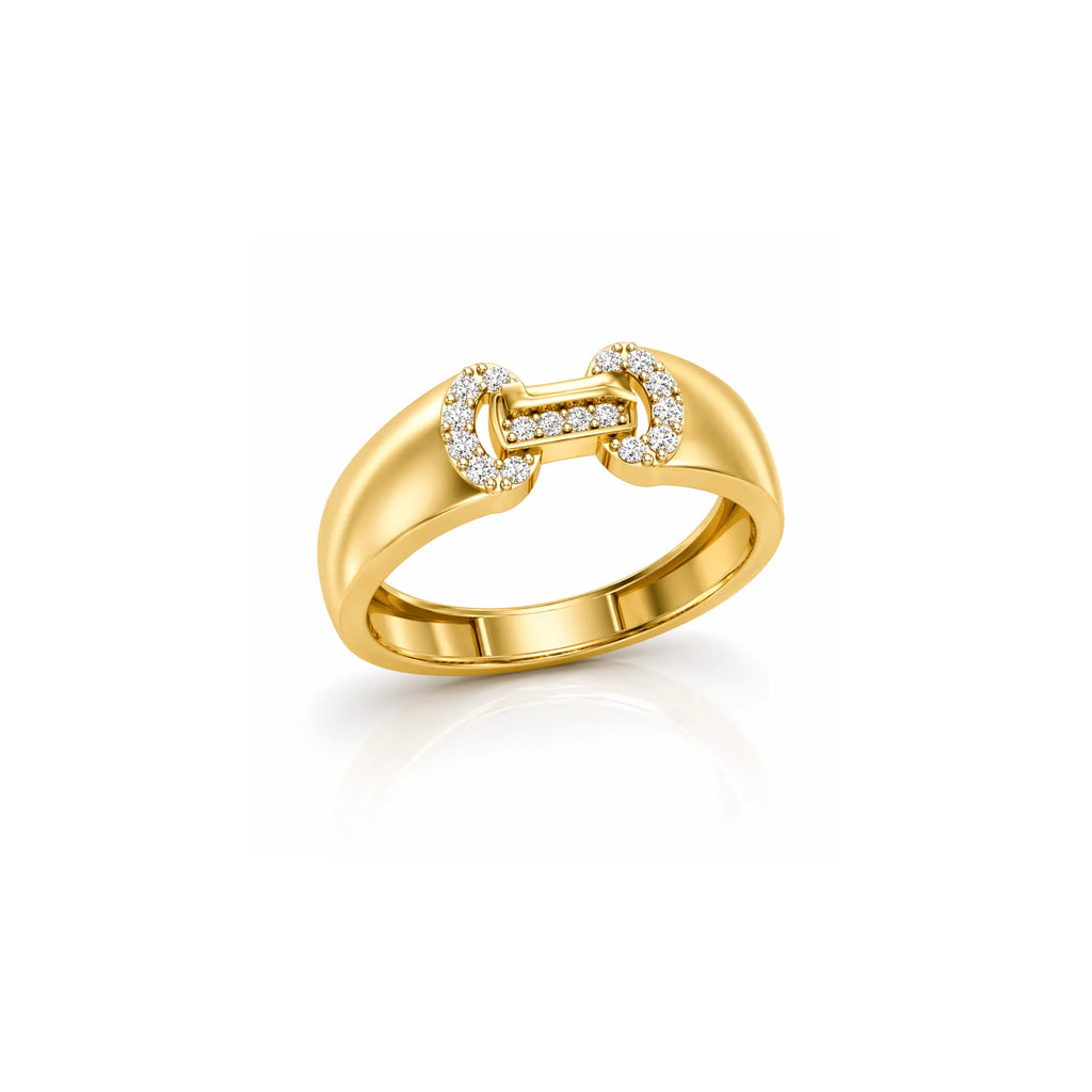 Diamond Link Band Ring