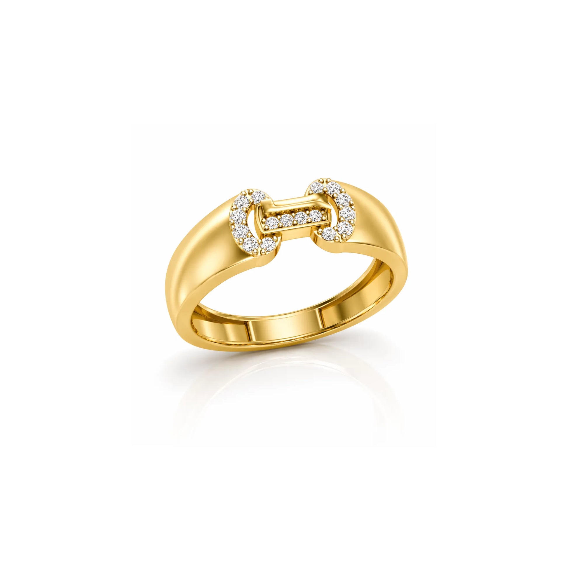 Diamond Link Band Ring