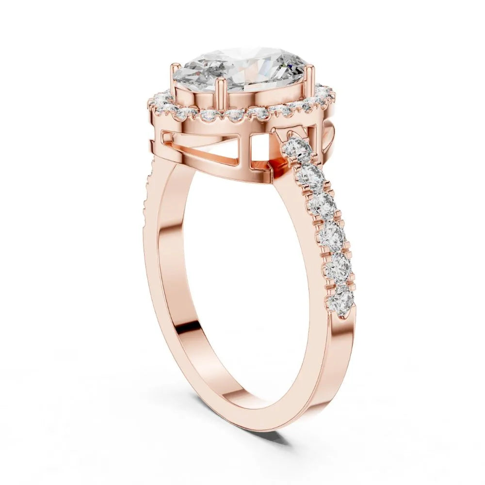 Orynio ORYNIO Aurora Halo Oval Engagement Ring in 925 Sterling Silver 92.5 silver jewellery