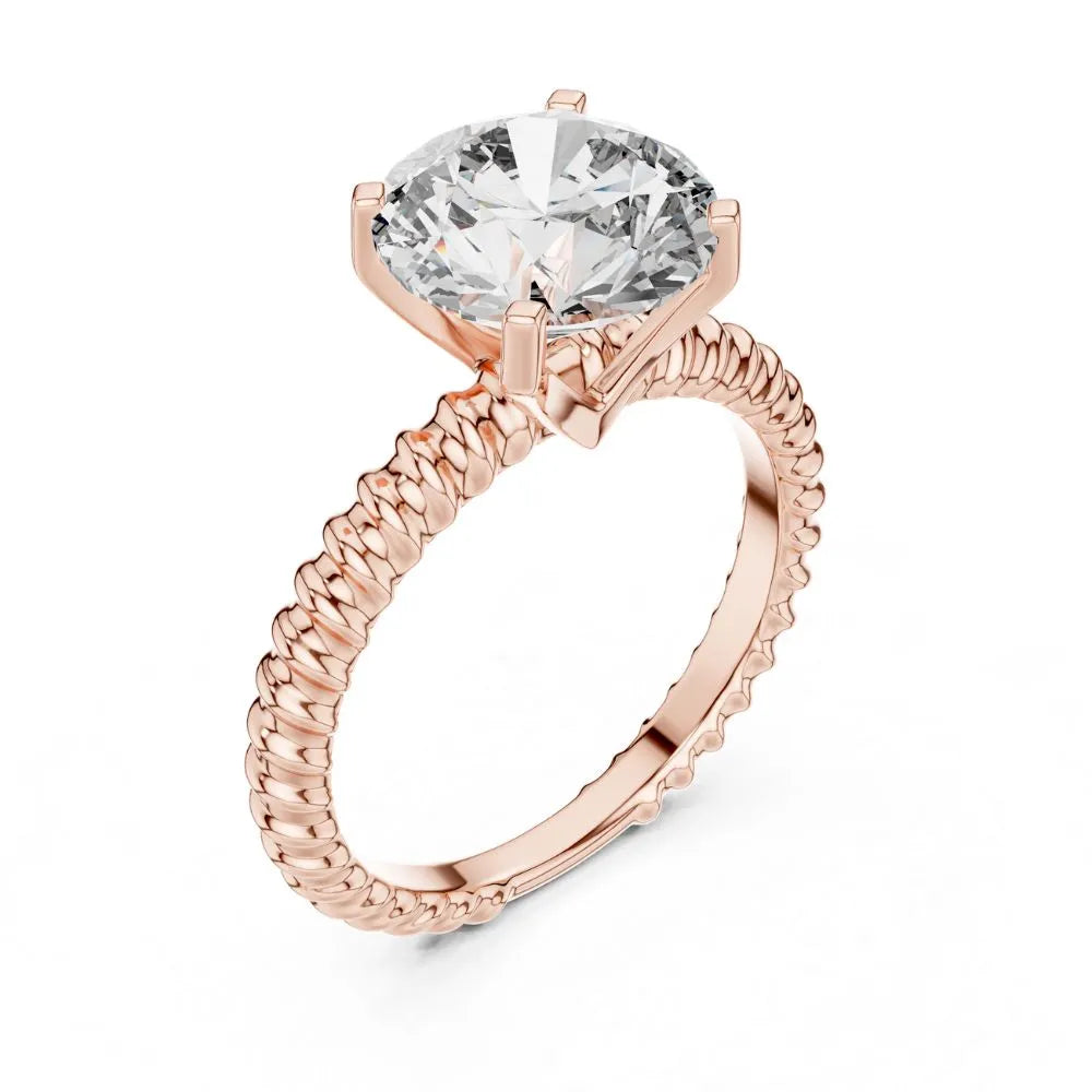 Orynio ORYNIO Aurelia Textured Solitaire Ring in 925 Sterling Silver 92.5 silver jewellery