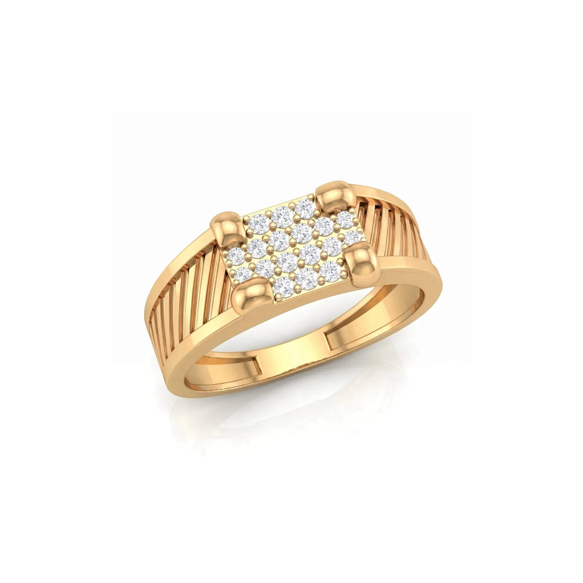 Square Diamond Grill Design Ring