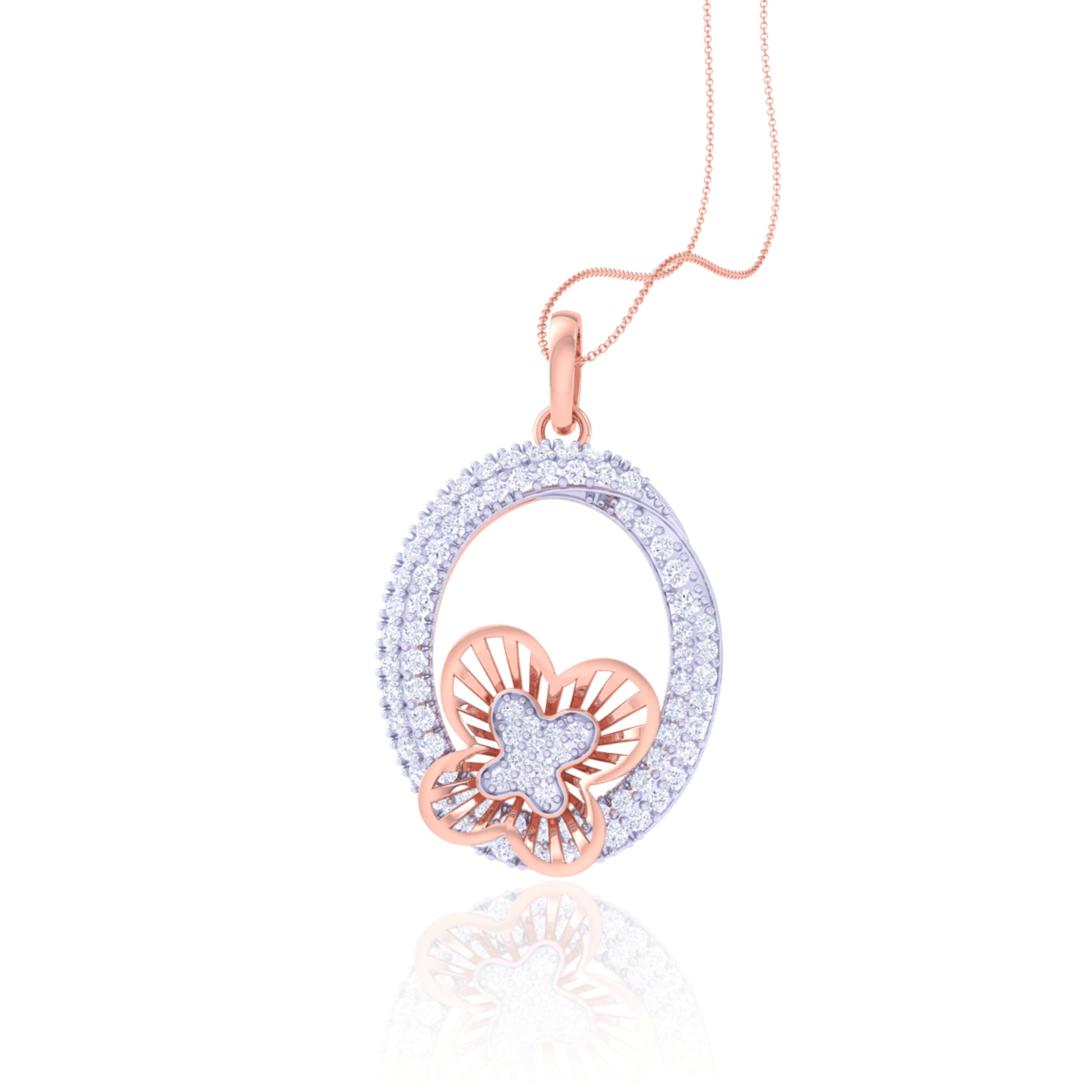 925 Silver Butterfly Pendant & Chain for Women