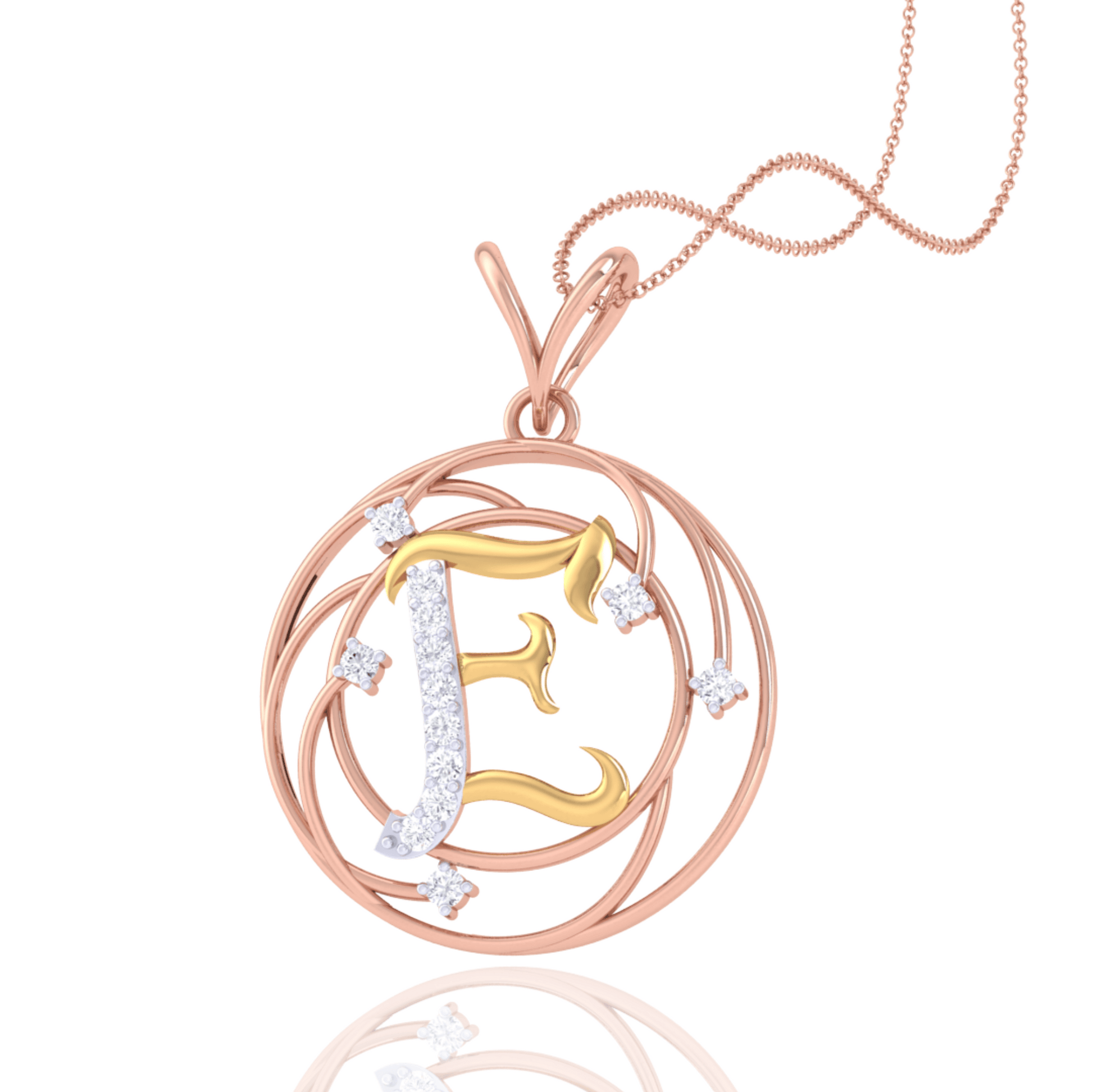 925 Silver A to Z Letters Women's Chain & Pendant