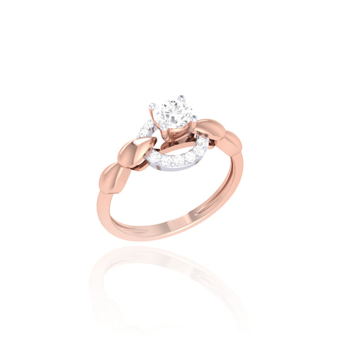 925 Silver Round Design Solitaire Ring for Women