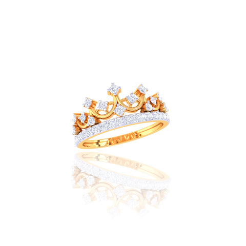 92.5 Sterling Silver Crown Tiara Ring