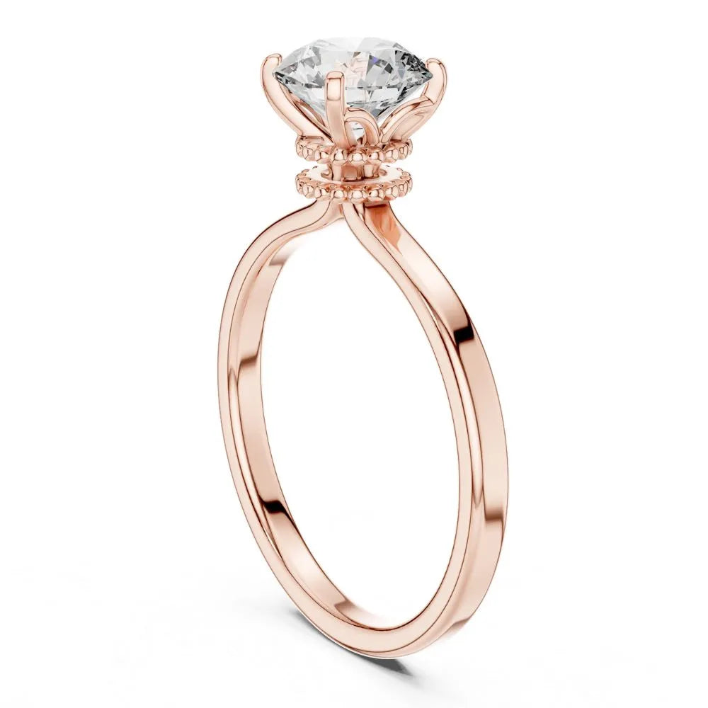 Classic Crown Solitaire Ring in 925 Sterling Silver | ORYNIO