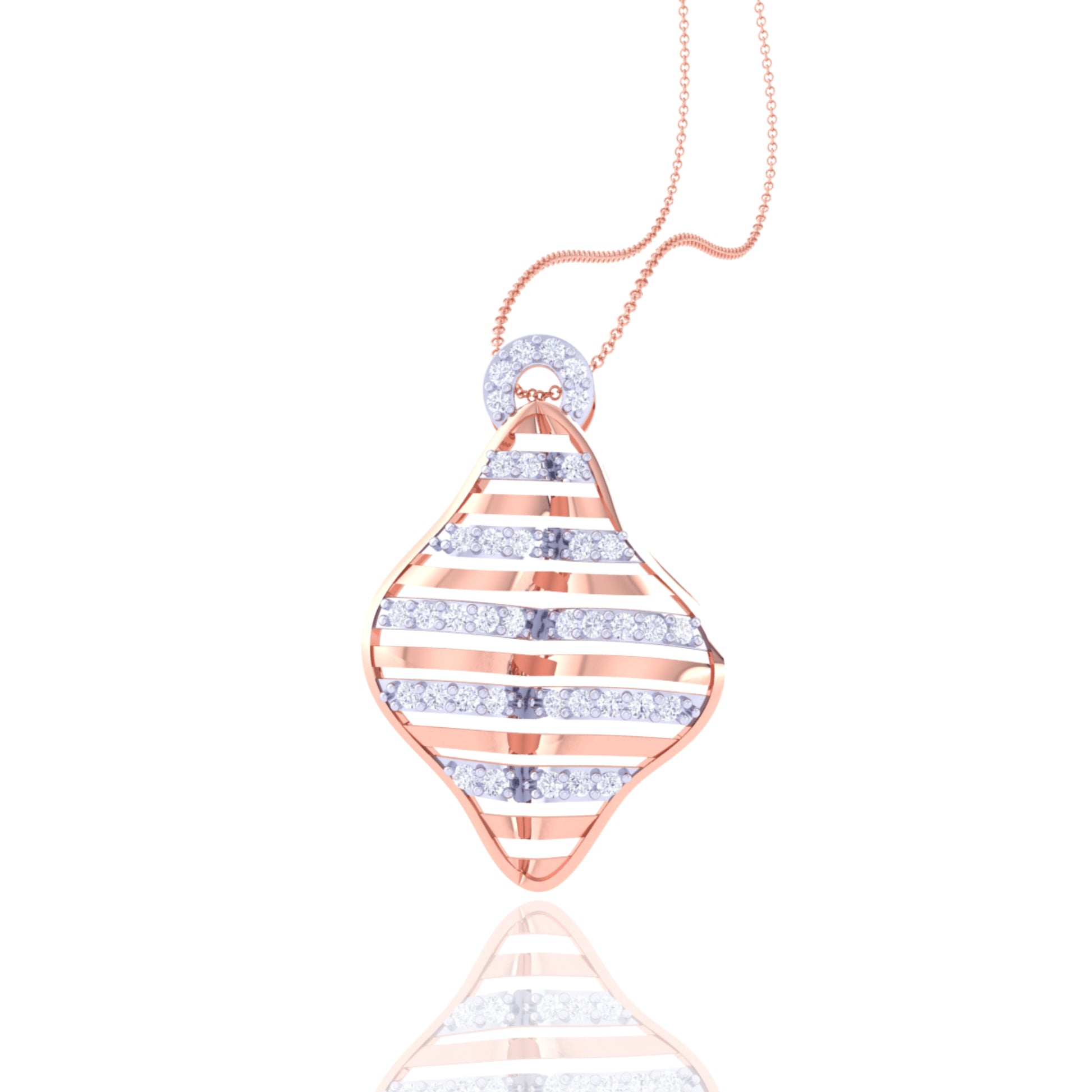 925 Silver Kaju Katli Design Women's Chain & Pendant
