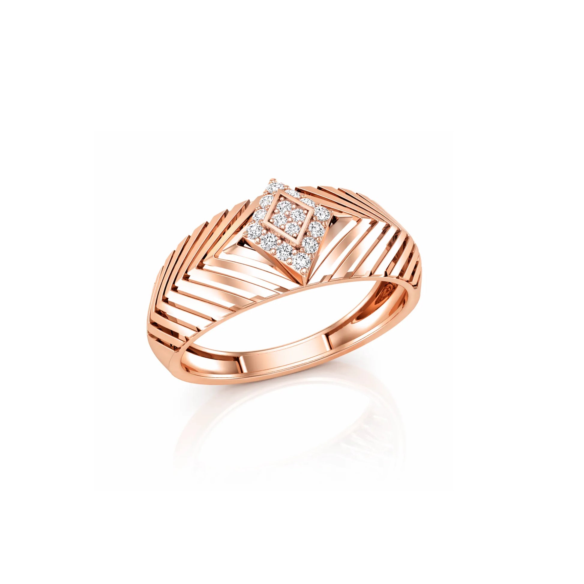 Layered Diamond Square Ring