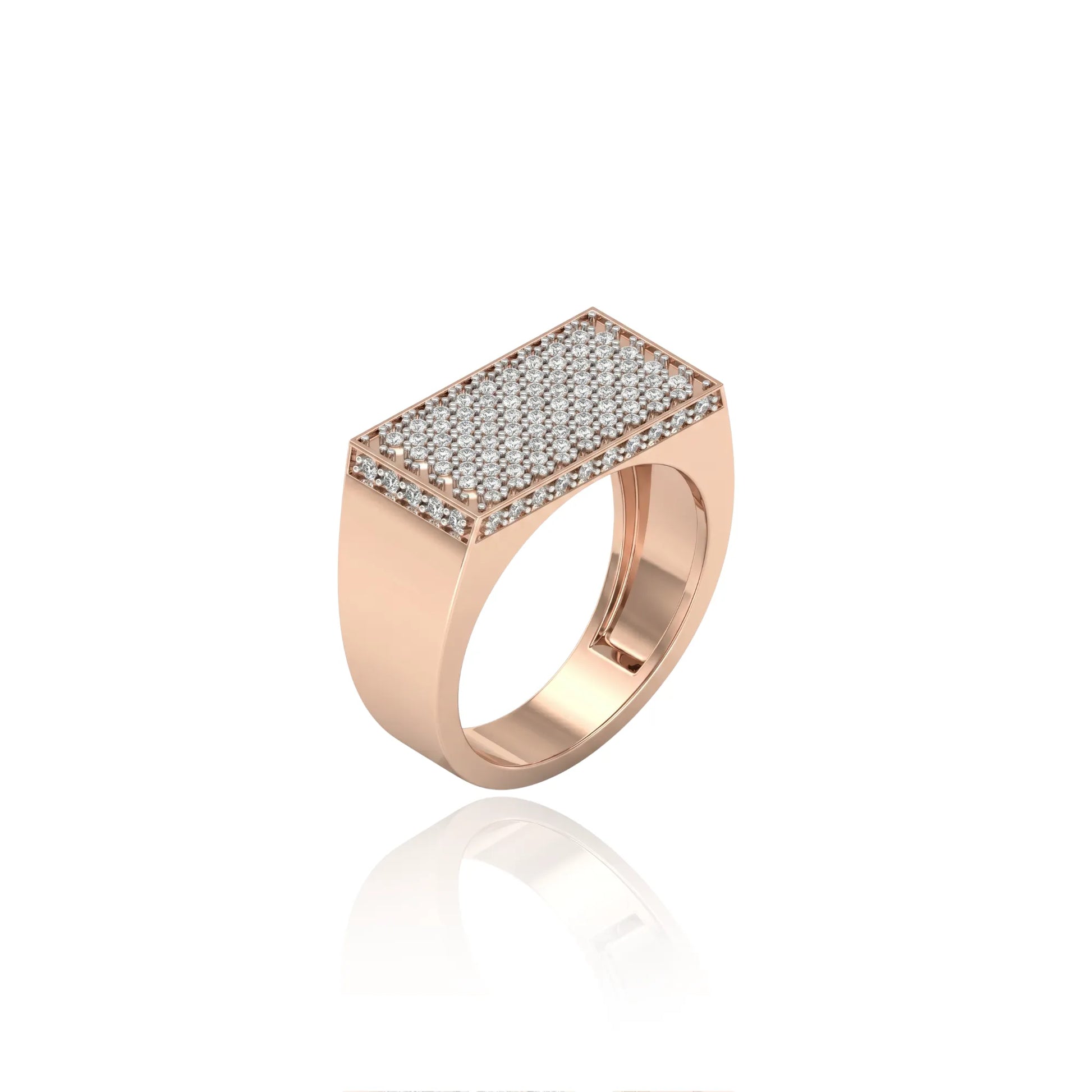 Rectangular Diamond Style Designer Ring
