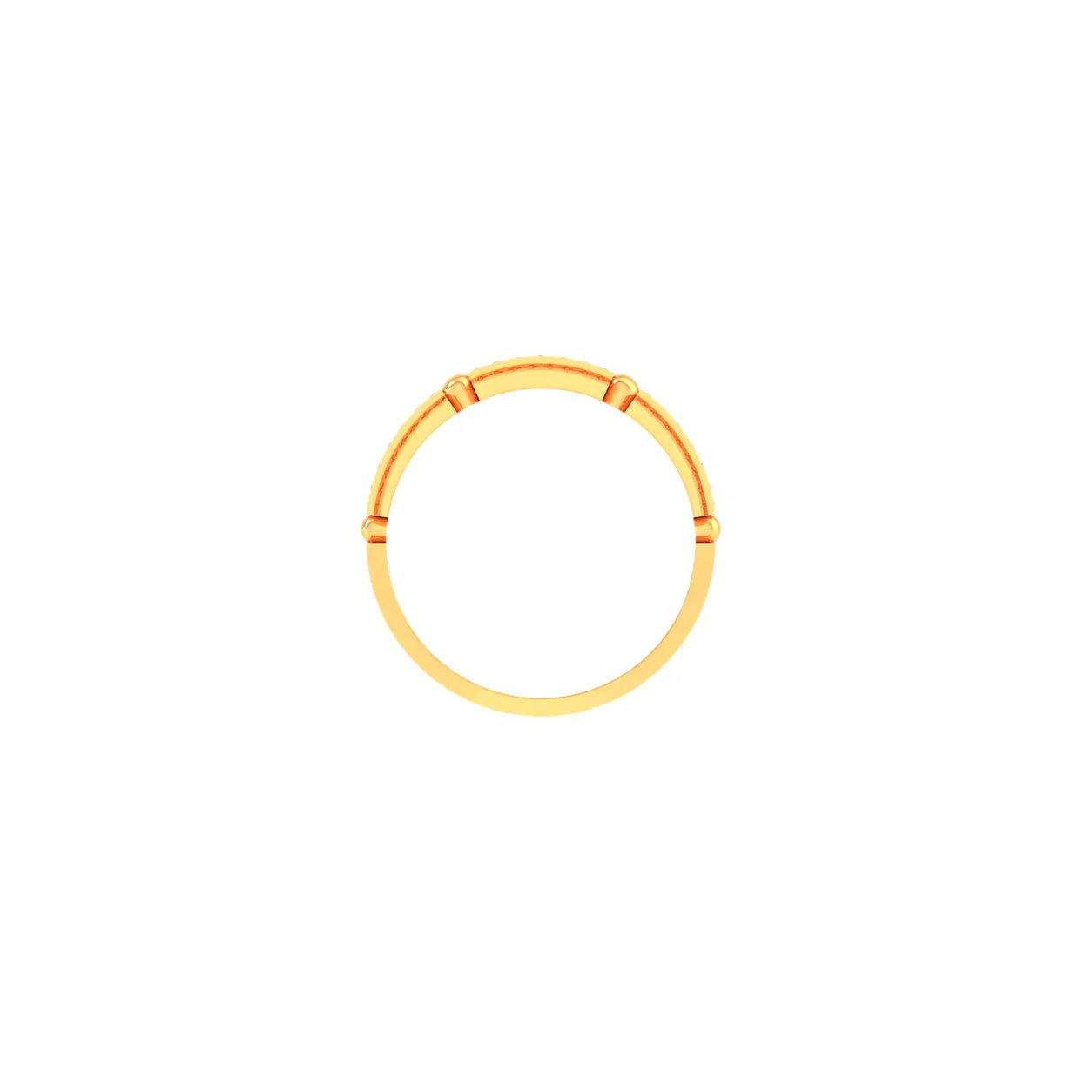 Gold hoop earring on a white background