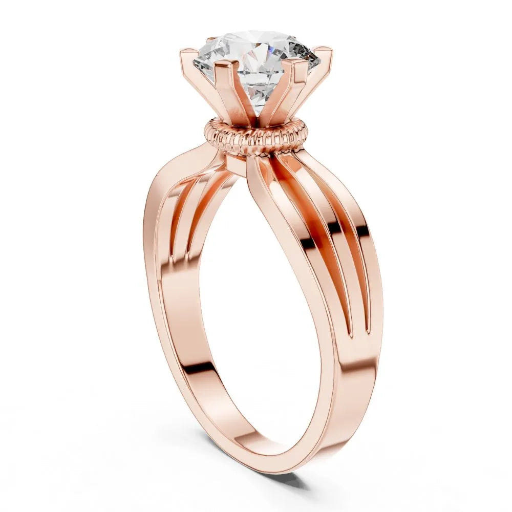 Orynio ORYNIO Aurora Triple Band Solitaire Ring in 925 Sterling Silver 92.5 silver jewellery