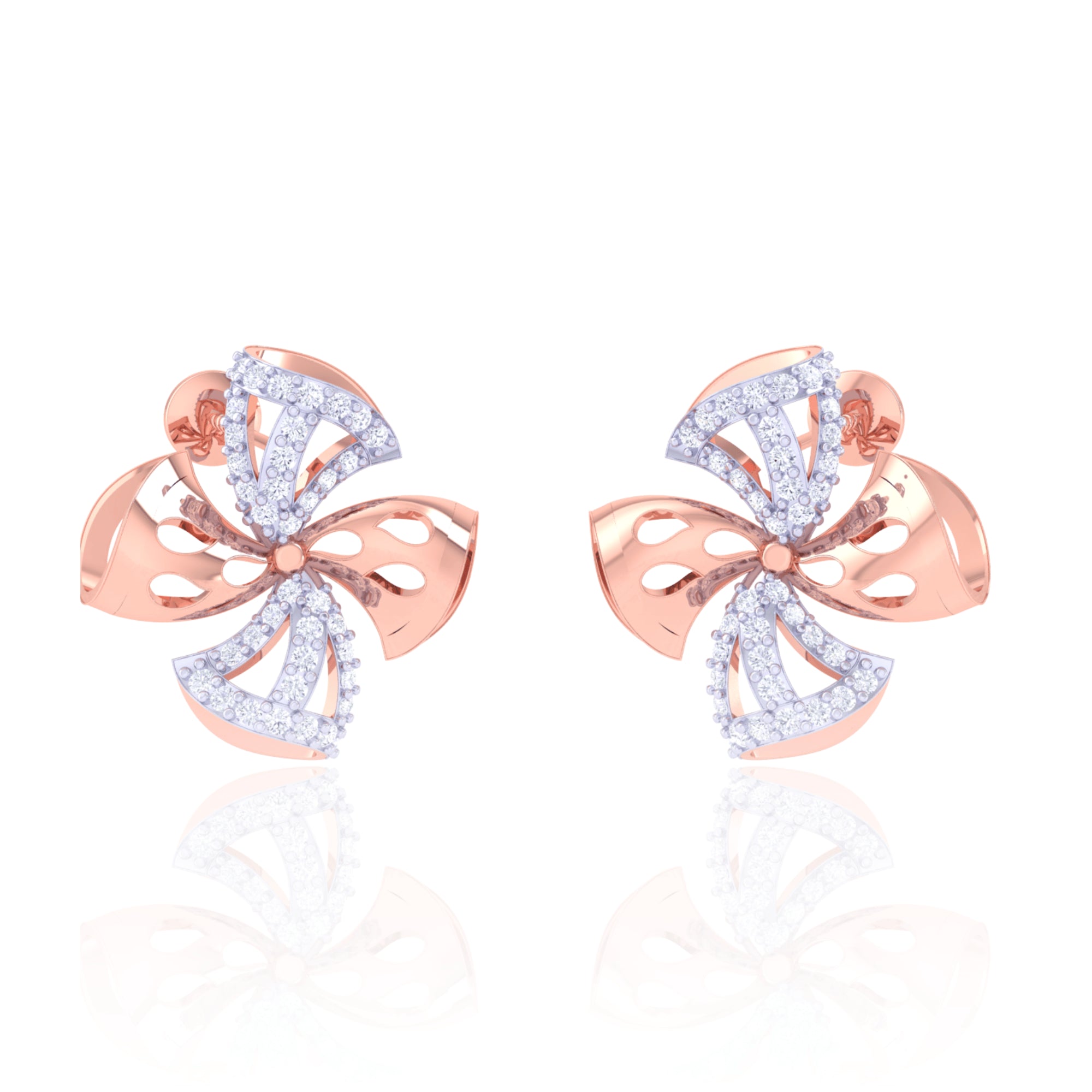 925 Silver Flower Design Women's Earrings – Elegant & Timeless