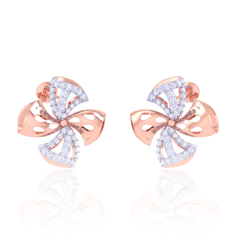 925 Silver Flower Design Women's Earrings – Elegant & Timeless