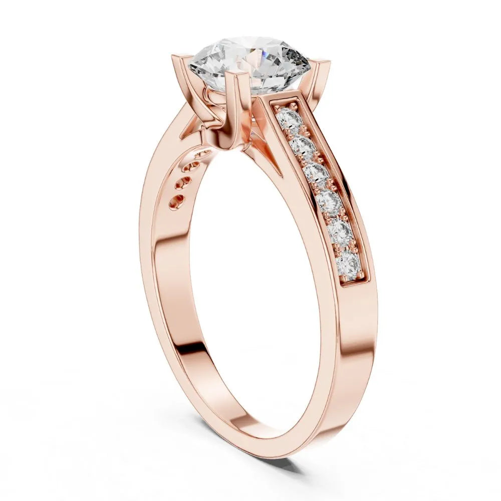Orynio ORYNIO Lumina Channel Set Solitaire Ring in 925 Sterling Silver 92.5 silver jewellery