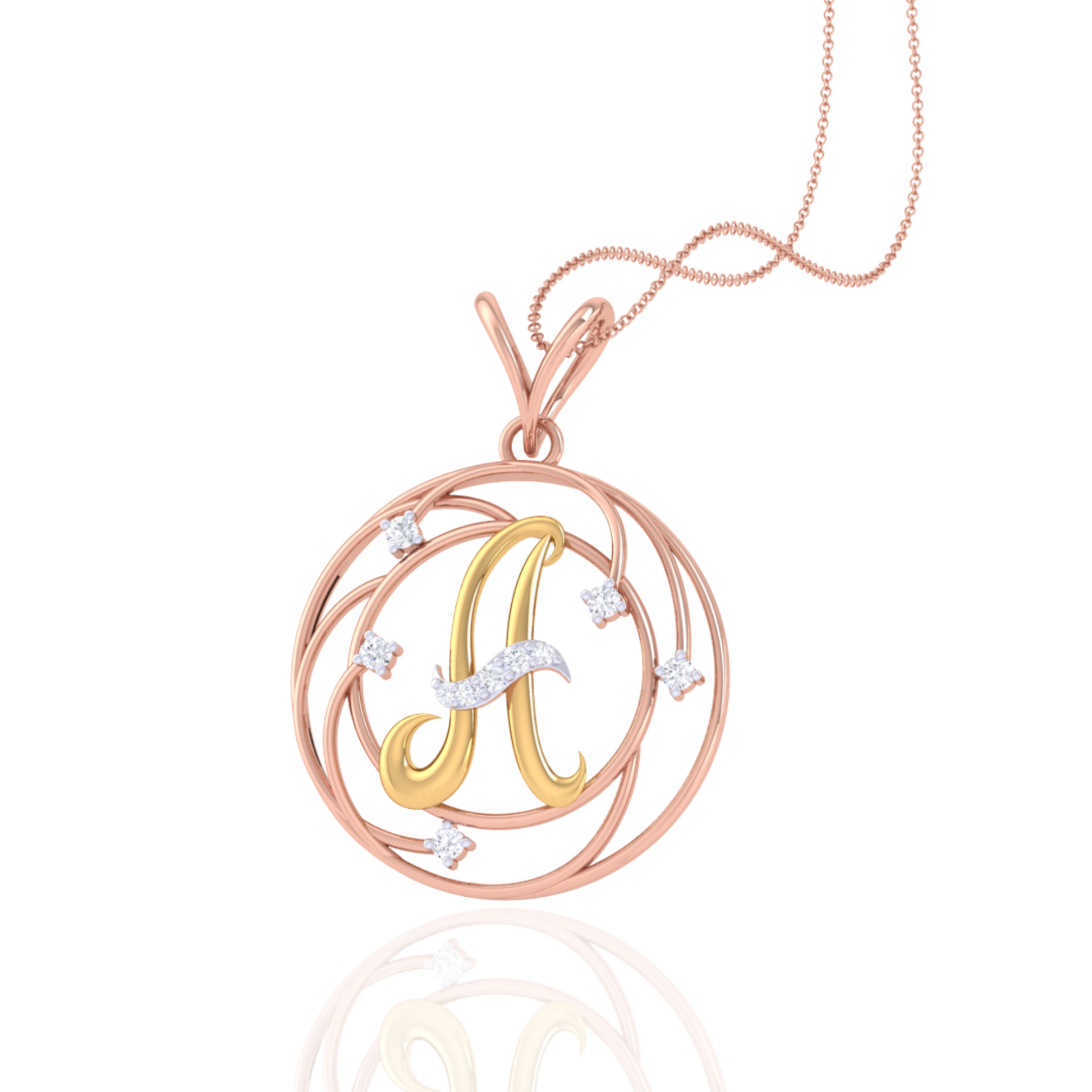 925 Silver A to Z Letters Women's Chain & Pendant