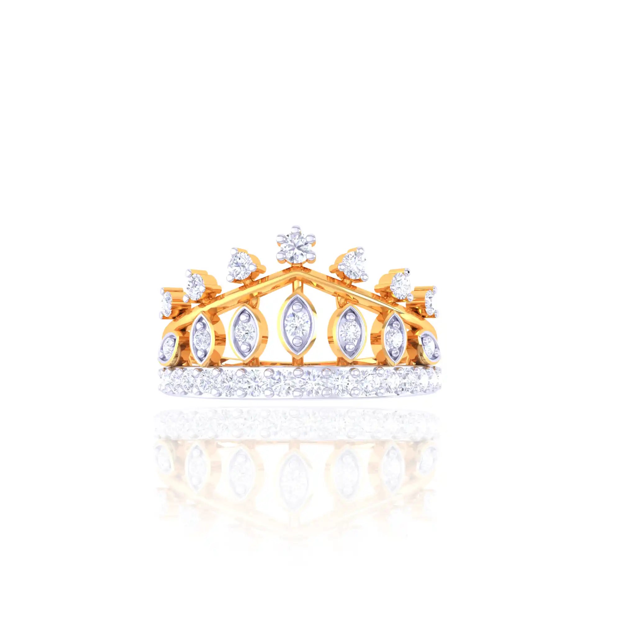92.5 Sterling Silver Crown Tiara Ring