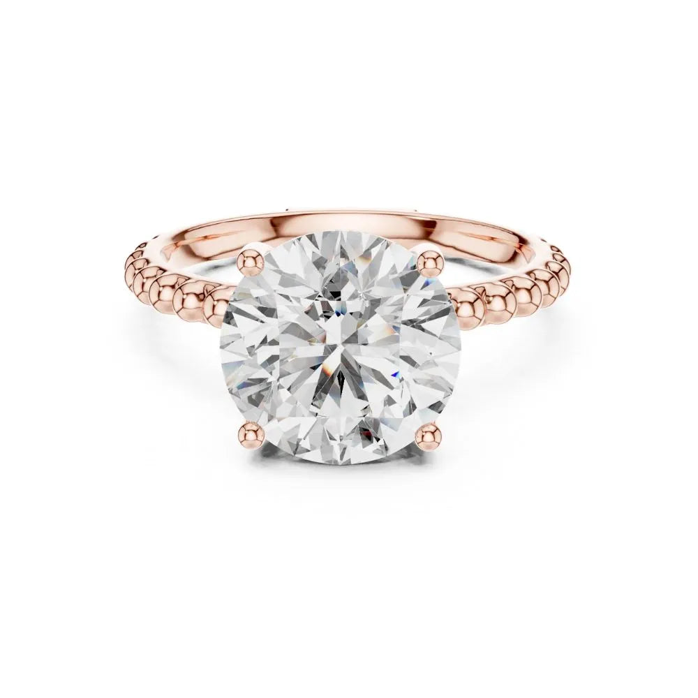 Orynio ORYNIO Roselle Beaded Solitaire Ring in 925 Sterling Silver 92.5 silver jewellery