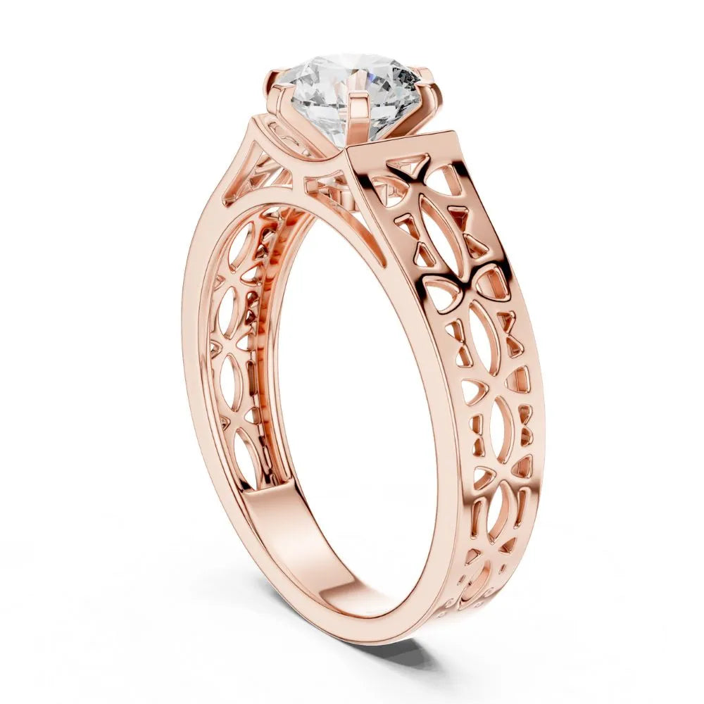 Orynio ORYNIO Aurora Lattice Solitaire Sterling Silver Ring 92.5 silver jewellery