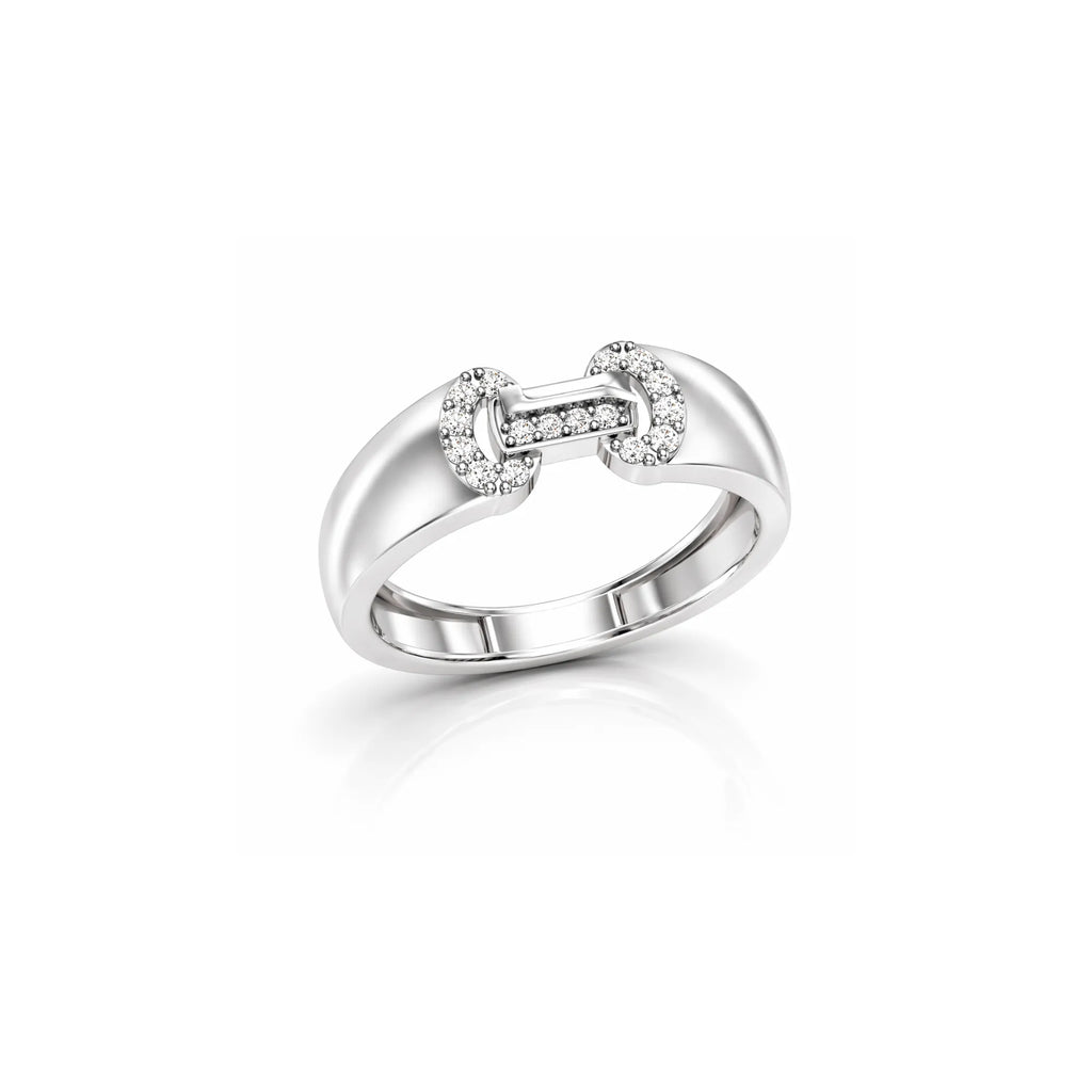 Diamond Link Band Ring