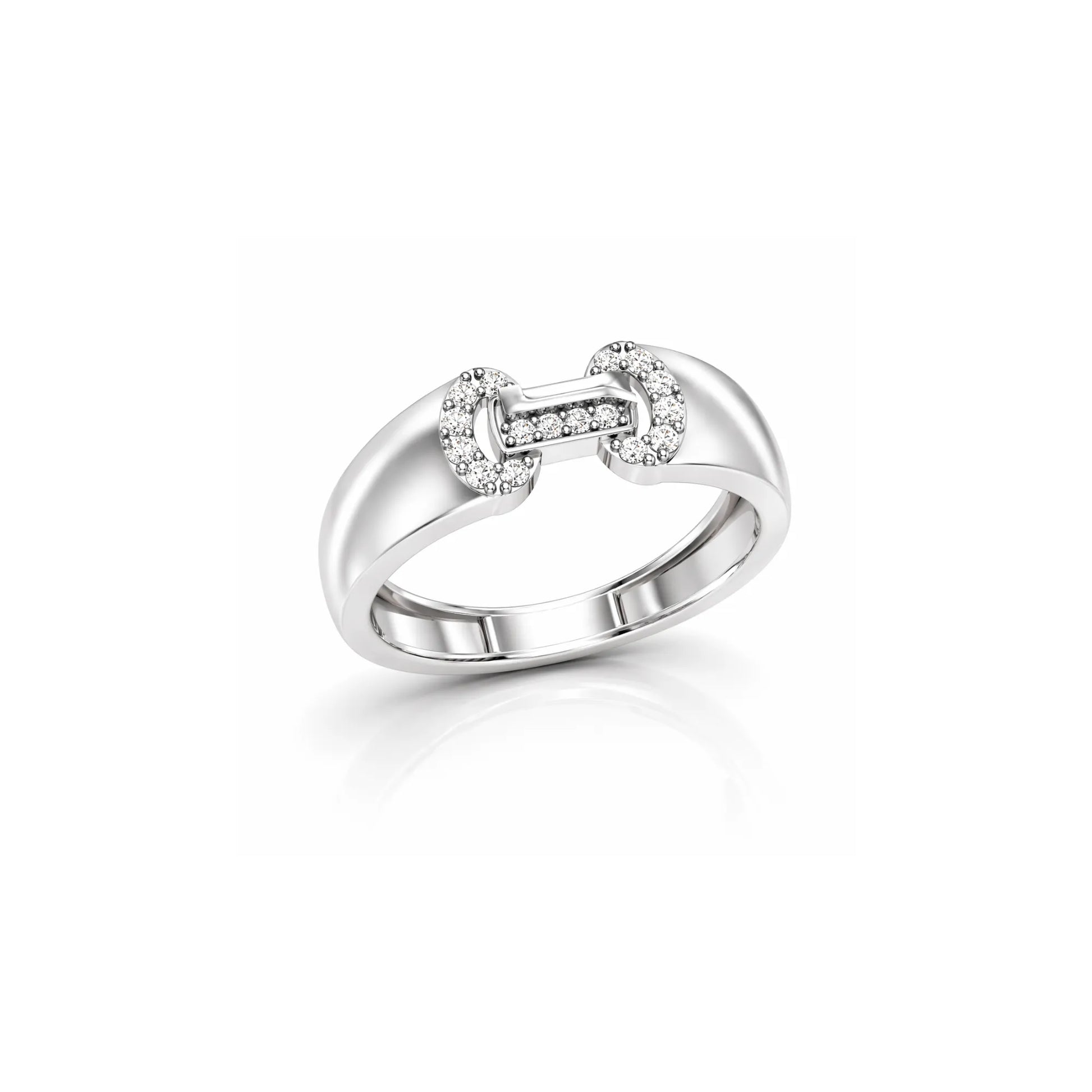 Diamond Link Band Ring