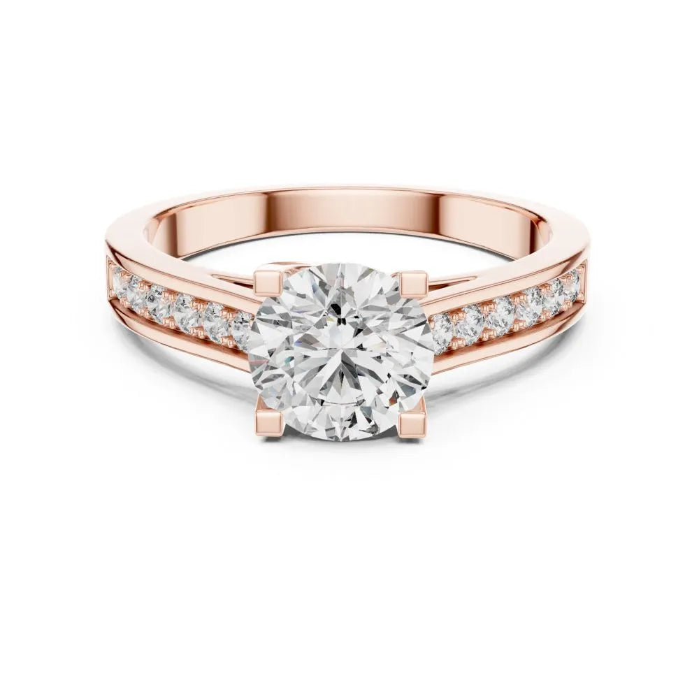 Orynio ORYNIO Lumina Channel Set Solitaire Ring in 925 Sterling Silver 92.5 silver jewellery