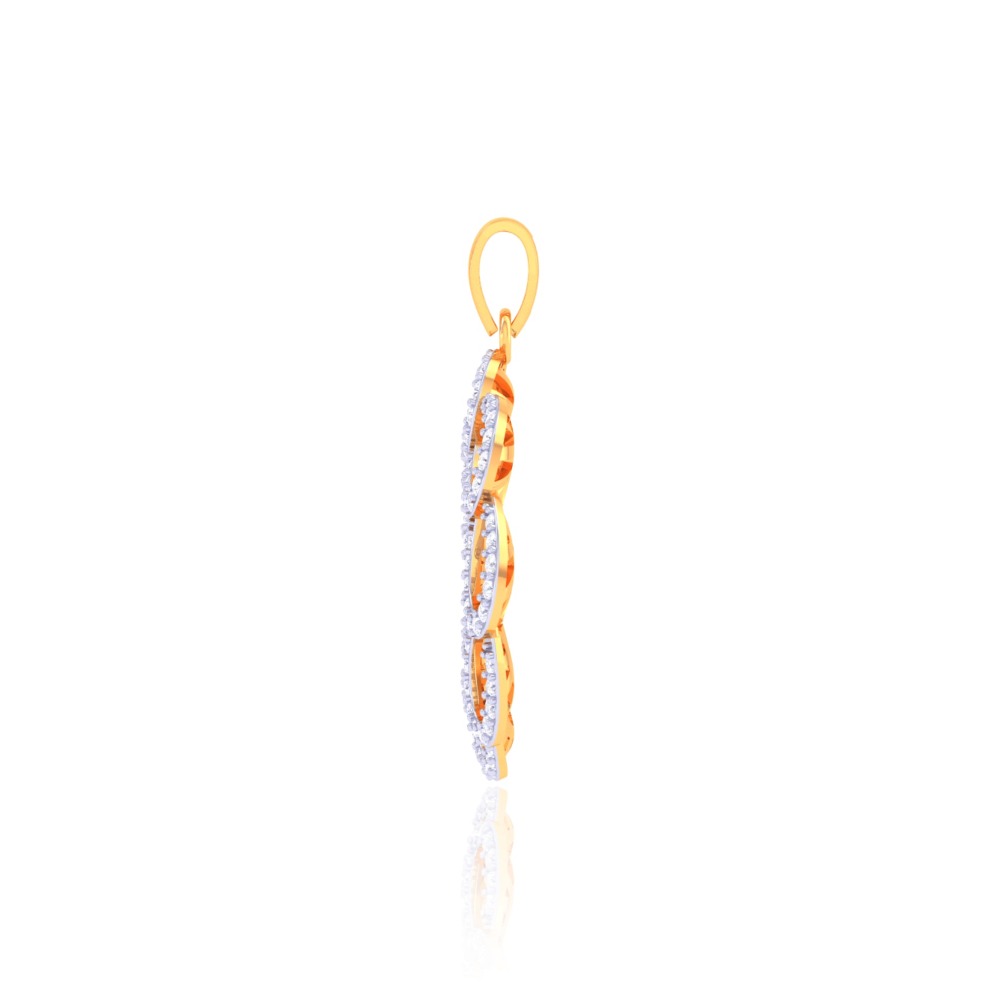 Elegant 925 Silver Round Pendant & Chain for Women