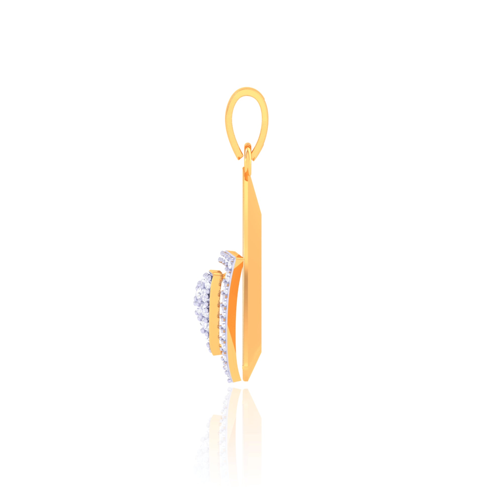 925 Silver Triangle Pendant & Chain for Women