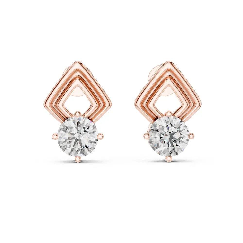 ORYNIO Élan Pear-Cut Solitaire Drop Stud Earrings