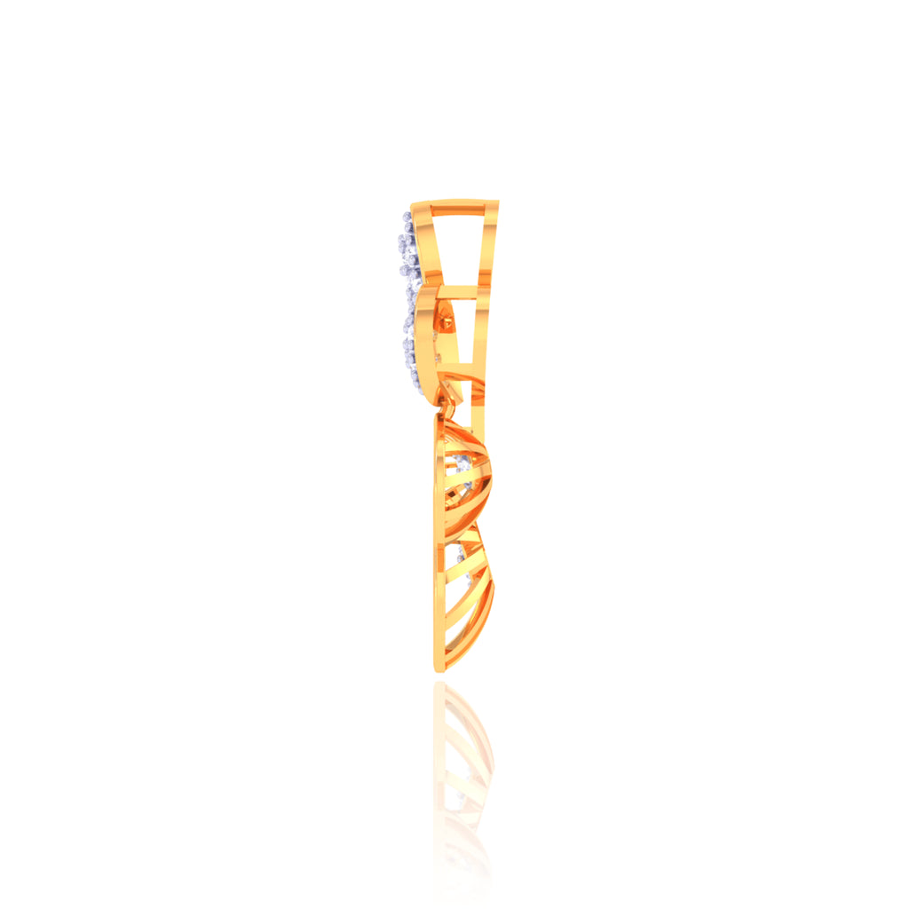 925 Silver Flower Pendant with Chain for Women | Elegant Rose Gold Plated Jewelry
