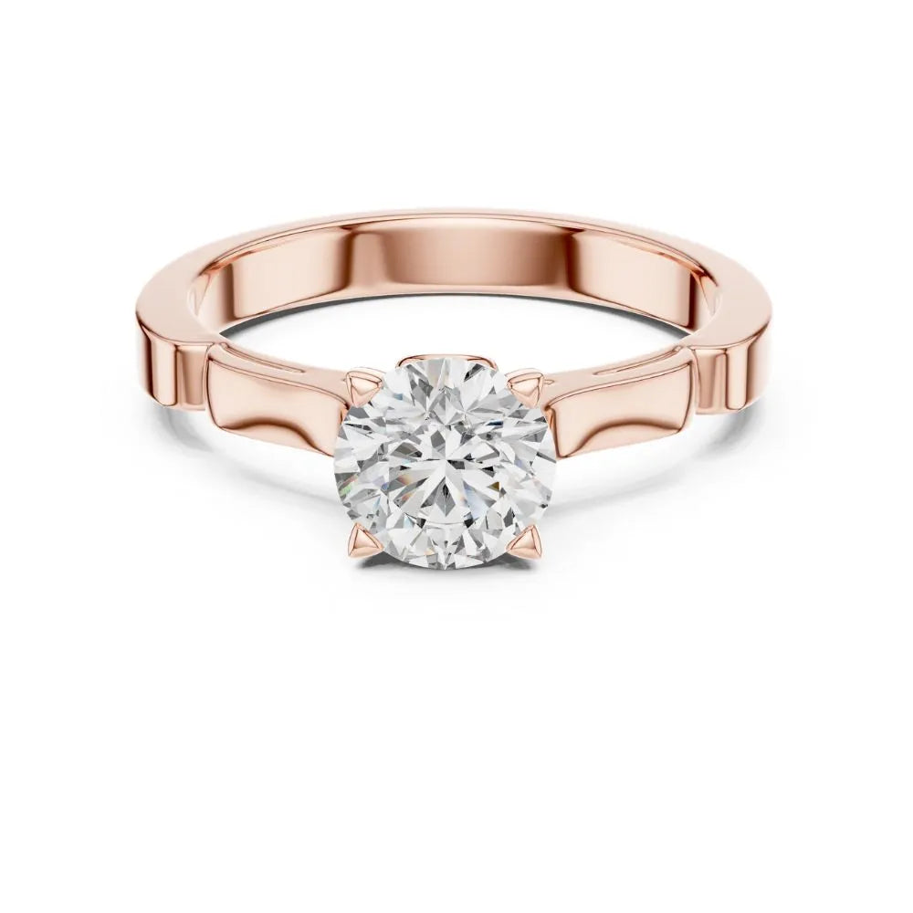 Modern Geometric Solitaire Ring in 925 Sterling Silver | ORYNIO