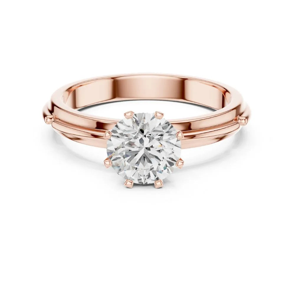 Elegant Six-Prong Solitaire Ring in 925 Sterling Silver | ORYNIO