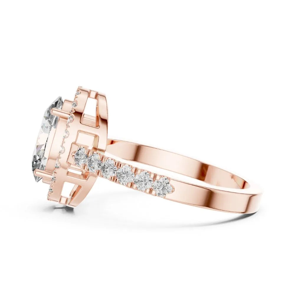 Orynio ORYNIO Aurora Halo Oval Engagement Ring in 925 Sterling Silver 92.5 silver jewellery