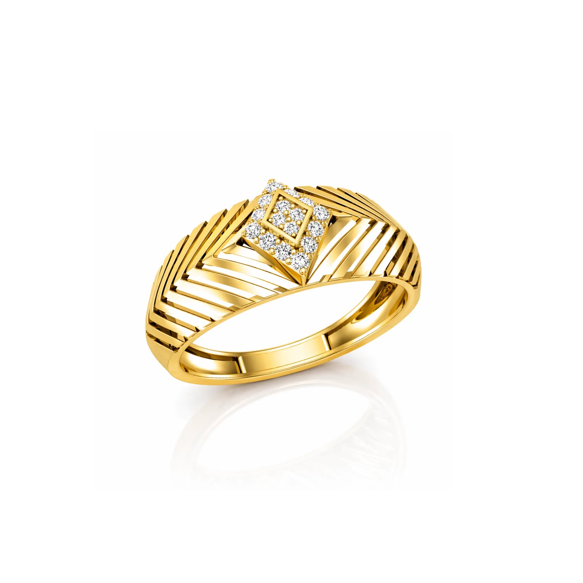 Layered Diamond Square Ring