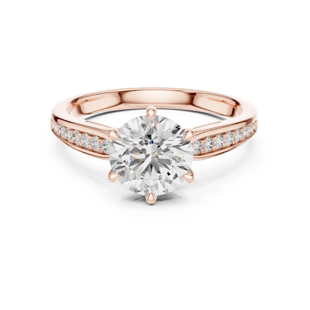 Orynio ORYNIO Radiant Pavé Solitaire Ring in 925 Sterling Silver 92.5 silver jewellery