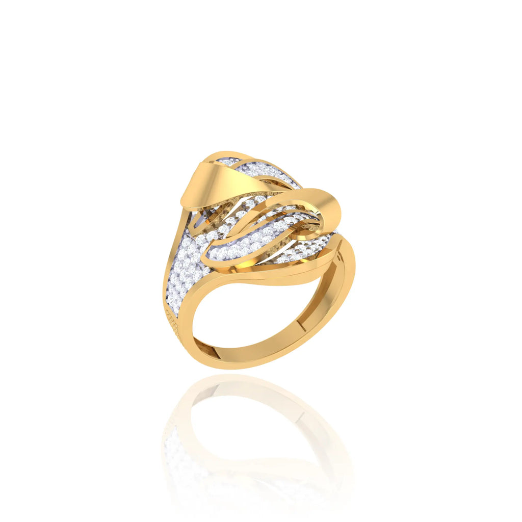 925 Silver Dual Tone Gold & Rose Gold Designer Ring for Women