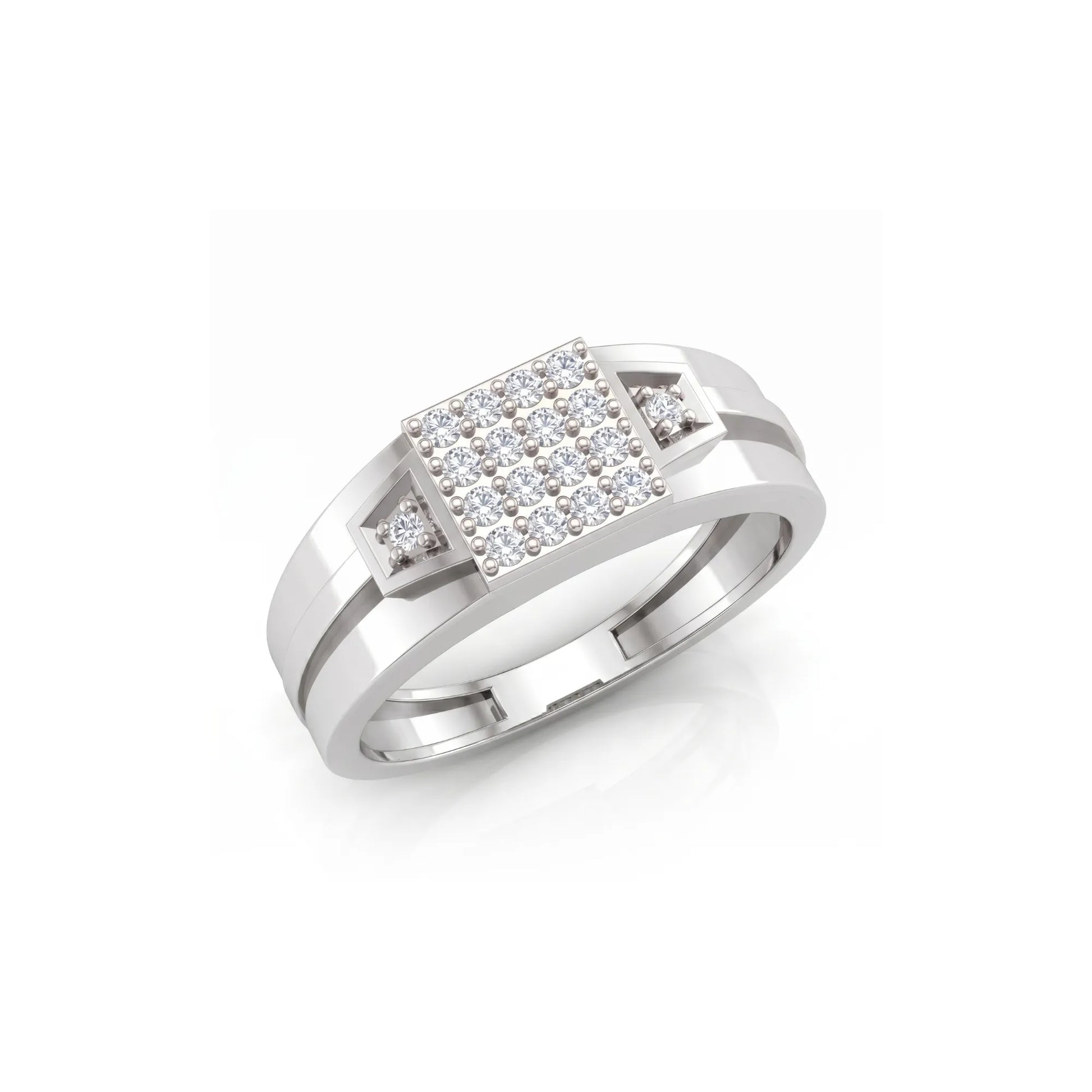 Square Diamond Frame Ring