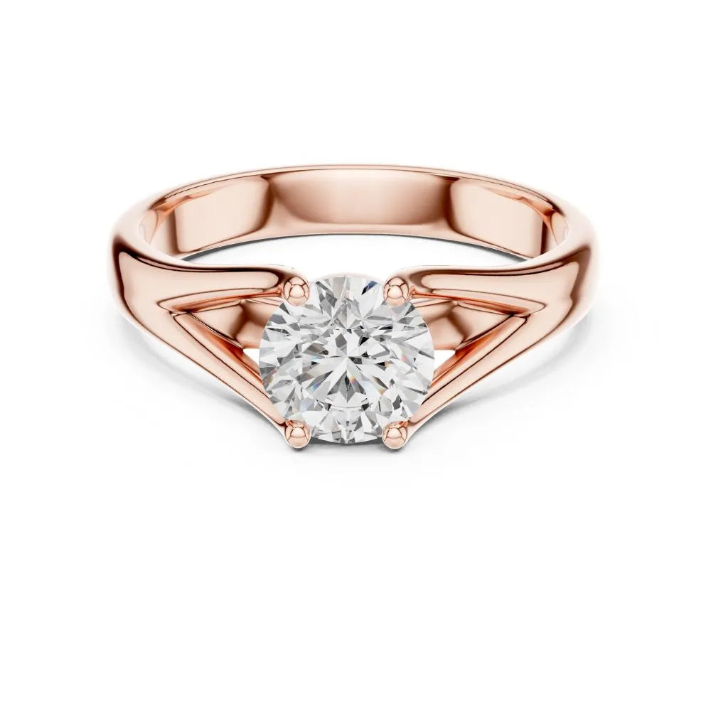 Modern Triangle Solitaire Ring in 925 Sterling Silver | ORYNIO