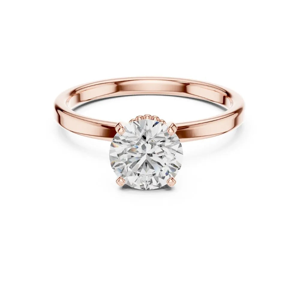 Classic Crown Solitaire Ring in 925 Sterling Silver | ORYNIO