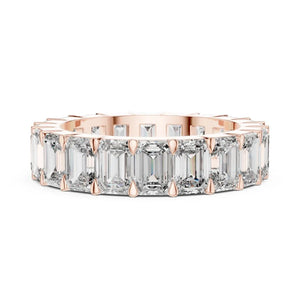 Orynio ORYNIO Luméa Emerald-Cut Eternity Band Ring in 925 Sterling Silver 92.5 silver jewellery